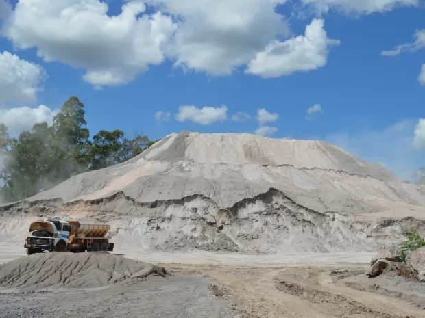 Reserva de calcário agrícola em MS. Fonte: Anderson Viegas/G1.